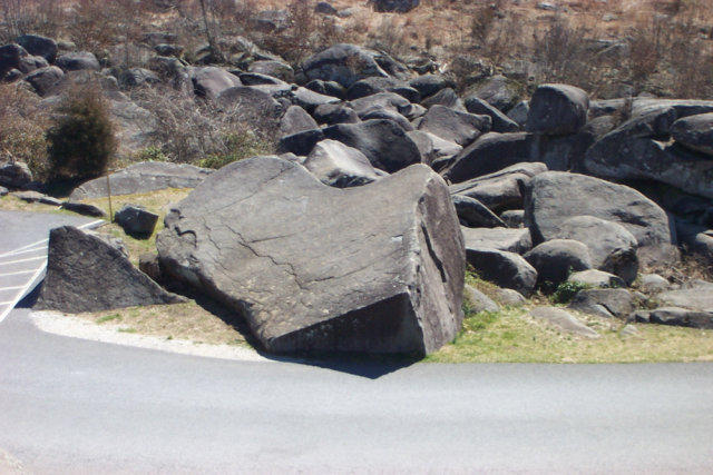 A heart shaped boulder at Devil's Den, Gettysburg, PA