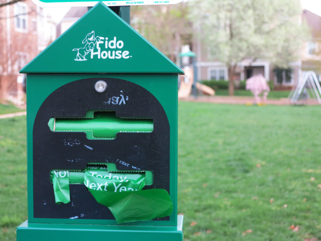 It's a Fido House poop bag dispenser.