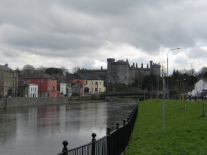 A canal, to the left of Kilkenny Castle