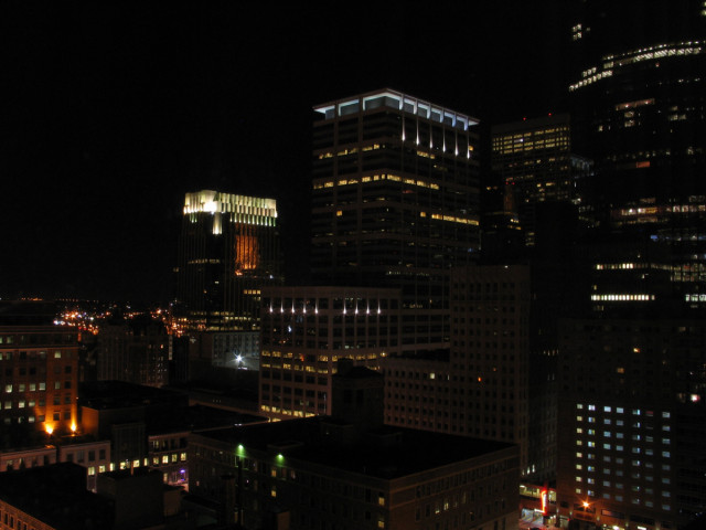 Minneapolis, at night.